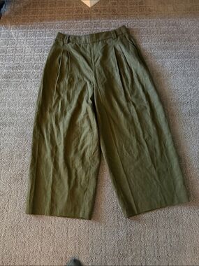 NWT Olive green wide leg